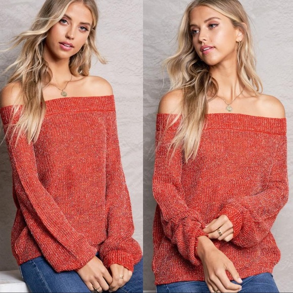 Infinity Raine Sweaters - ✨LAST ONE✨MAKE IT KNOWN OFF THE SHOULDER KNIT TOP